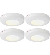 JULLISON 6 Inch LED Emergency Disk Light Kit with Battery Backup, Ceiling Mount Emergency Lights,...