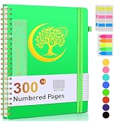 Spiral Journal Notebook - 300 Numbered Pages,A4 Size, College Ruled, Hardcover, Large Writing Jou...