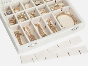 24 grid full velvet jewelry box