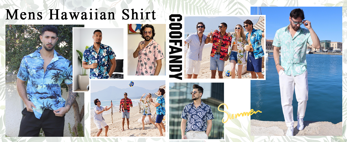 mens hawaiian button down shirt