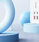DEPOW Surge Protector Power Strip, 3 FT Extension Cord with 6 AC(1625W/13A Outlets 4 USB Ports,10...