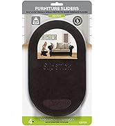 Slipstick 9-1/2” x 5-3/4” Oval Heavy Furniture Movers for Hardwood Floors (4 Pack) Premium Reusab...