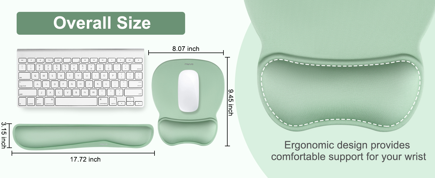 Ergonomic Mouse Pad and Keyboard Wrist Rest