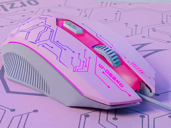 Pink Gaming keyboard and mouse bundle for PS5 Xbox & PC
