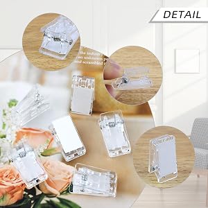 Sticky clips for wall display