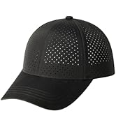 FEINION Men Summer Adjustable Performance Hat Breathable Snapback Laser Perforated Mesh Baseball Cap