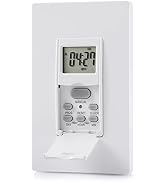DEWENWILS Indoor in Wall Timer Switch for Light, Single-Pole,7 Day, 7 ON/Off Settings, DST RND Mo...
