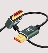 Thsucords Ultra Thin 8K HDMI 2.1 90 Degree Up Angle Cable 3.3FT, Flexible Slim High Speed Cord Su...