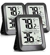 3 Pack Room Thermometer Indoor Hygrometer Digital Mini Humidity Meter Gauge with Temperature and ...