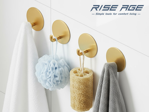gold shower hook, gold adhesive shower hooks, shower hooks for inside shower, sticky shower hooks
