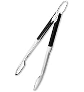 Extra Long BBQ Tongs 17 Inch, Heavy Duty Stainless Steel Grill Tongs with Silicone Grip & Locking...