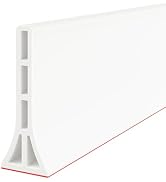 DLYYPLUS 3.8'' High Shower Threshold Water Dam 39 Inch Collapsible Self Adhesive Shower Water Spl...