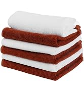 INFICRIME 6 Pack 100% Cotton Wash Cloth, 12x12 Inch Highly Absorbent and Soft Feel Fingertip Towe...