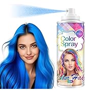 Temporary Hair Color Spray, Temporary Hair Dye Washable & Non-Sticky for Kids Women Men, Gentle F...