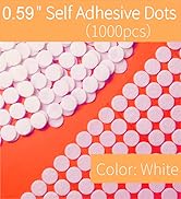 Self Adhesive Dots, Strong Adhesive 1000pcs(500 Pairs) 0.59" Diameter Sticky Back Coins Nylon Coi...