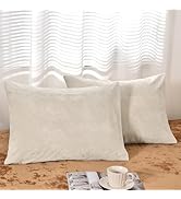 PHF Truly Velvet Pillowcases Standard Size, No Insert, 2 Pack Ultra Soft Breathable Pillow Shams ...