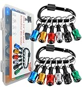 12PCS Bit Holders 1/4 Socket, Hex Shank Screwdriver Bit Holder for Impact Driver Drill Bit Keycha...