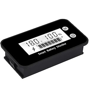 White waterproof battery monitor