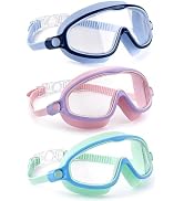 GGBuy Kid Swimming Goggles, Kid Goggles Anti-Fog Wide View Swim Goggles