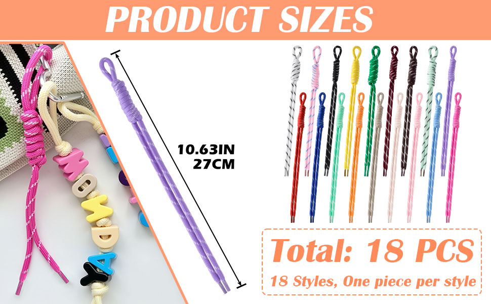 CTEAKOP 18 Pcs Rope Keychain