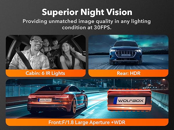 3 lens car camera recorder