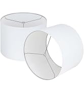 Wellmet White Set of 2 Lampshade Requires Self-assembly,18"Dia x12"High | Drum Classic Modern Sty...