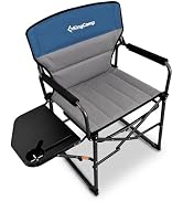 KingCamp Oversized Camping Directors Chair for Big and Tall, Heavy Duty 440lbs Folding Chairs wit...