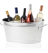 True Galvanized Tub, Large Ice Buckets for Parties, Beverage Cooler for Beer, Wine, Soda, Bottled...