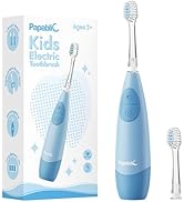 Papablic Kids Electric Toothbrush for Ages 4+ Children Girls and Boys, USB Rechargeable with Smar...