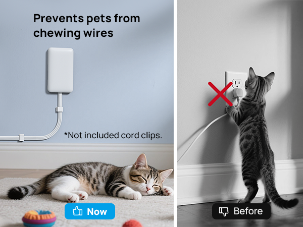 Prevents pets from chewing wires