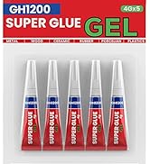 4Gx 5 Value Pack Super Glue Gel All Purpose with Anti Clog Cap. Ca Glue - Strong Adhesive Supergl...