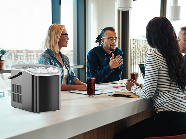 Countertop Ice Maker, Portable Ice Machine Self-Cleaning