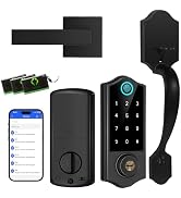 Harfo Fingerprint Smart Door Lock for Front Door with Handle Set, App Control, Keyless Entry Door...