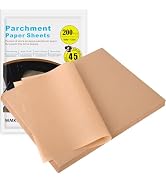 WMKGG 200Pcs Unbleached Parchment Paper for Baking, 9 x 13 Inch Precut Heavy Duty Parchment Paper...