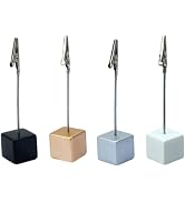 4 Pcs Memo Clip Holders Stand with Alligator Clasp Pictures Card Paper Note Clip for Office Home ...