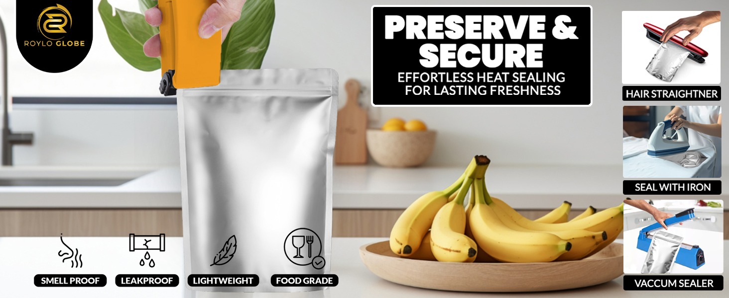 mylar bags, long term food storage bags, mylar bags with oxygen absorbers