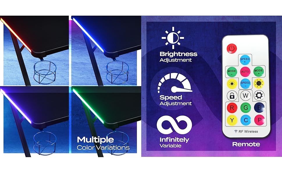 LED Desk Features