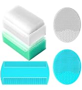 Cradle Cap Brush for Babies, Baby Bath Essentials with Silicone Scrubber Bath Sponge Dual-Sided C...