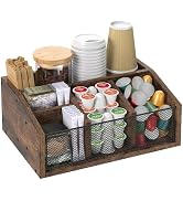 NOVIMANGO Coffee Bar Station Organizer Wooden Coffee Bar Accessories for Countertop Tea Condiment...