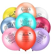 XLSXEXCL 72 Pcs Memorial Balloons 12 Inch Latex Balloons with Ribbons for Memorial Day Funeral De...