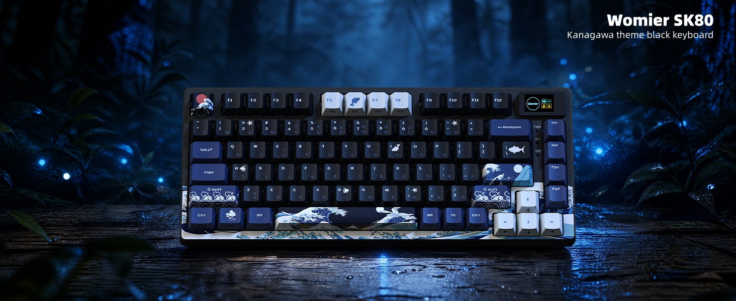 75% Keyboard with Color Multimedia Display Mechanical Gaming Keyboard Wired Hot Swappable
