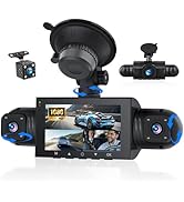4 Channel 360°Dash Cam Front and Rear Inside Left Right,3'' 1080P Dash Camera for Cars,Dash Camer...