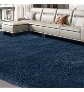 Area Rug 10x14 for Living Room: Large Shag Rug Navy Blue for Living Room - Fluffy Area Rug 10 x 1...