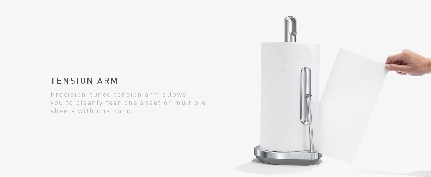 Tension Arm | Allows you to cleanly tear one sheet or multiple sheets with one hand