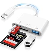 Denlane USB C SD Card Reader for iPhone 15-17, USB C to Micro SD Memory Card Adapter for iPad/Mac...