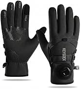 KEYSDEX Premium Stylish Chic Winter Motorcycle Gloves for Adult-Waterproof Windproof Anti Slip To...