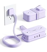 Travel Power Strip, SMALLRT 2 Pcs Extension Cord with Multiple Outlets, 3.3FT Wrapped Extension F...