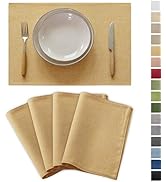 Demetex Easter Placemats Set of 4 Farmhouse Table Place Mats for Dinner Party Heat Resistant Clot...