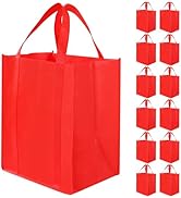 FF Uture 12 Pack Heavy Duty Reusable Grocery Bags - Large Shopping Totes Reinforced Handles, Hold...