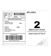 MFLABEL Half Sheet Labels with Self Adhesive, 8.5 x 11 Inches Packaging Labels , Address Labels, ...